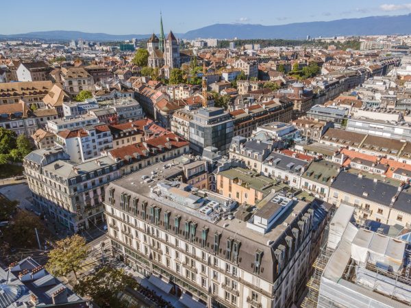 Bâtiment vue drone 2, rue Italie 8-10, Genève, SPGI